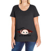 December Peeking Out Baby Boy in Spanish Ladies Curvy T-Shirt