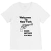 welcome to new york duck mother fucker black t shirt V-Neck Tee