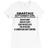Smartass September Girl Ladies Fitted T-Shirt