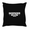 Backpacker Explore The World Throw Pillow