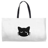 sad cat Weekender Totes