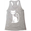 white cat funny Racerback Tank