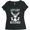 let's get blitzened 1 Women's Triblend Scoop T-shirt