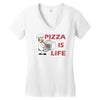 pizza is love pizza is life Women's V-Neck T-Shirt