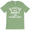legends are born in february t shirt T-Shirt