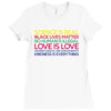 Anti Trump Science is Real Black Lives Matter T shirt Ladies Fitted T-Shirt