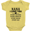 I Love You Nana Baby Bodysuit