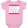 mad nyc new york city run fashion baseball jersey Baby Onesie