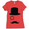 moustache gentleman Ladies Fitted T-Shirt