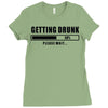 getting drunk please wait Ladies Fitted T-Shirt