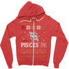 santa pisces christmas ugly t shirts Zipper Hoodie