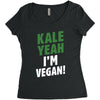 Kale Yeah I'm Vegan! Women's Triblend Scoop T-shirt