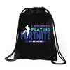 i Stopped Playing Fortnite To Be Here Drawstring Bags