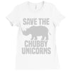 save the chubby unicorns (2) Ladies Fitted T-Shirt