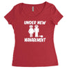 under new management stag night wedding mens Women's Triblend Scoop T-shirt