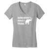 anything unrelated to elephants is irrelephant Women's V-Neck T-Shirt