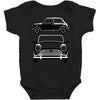 classic mini, ideal birthday gift or birthday present Baby Bodysuit