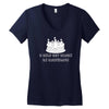 i only get blown on birthdays Women's V-Neck T-Shirt