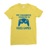 my favorite exercise is video games Ladies Fitted T-Shirt
