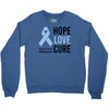 hope love cure stomach cancer awareness Crewneck Sweatshirt