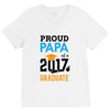 Class of 2017 Proud Papa Graduation V-Neck Tee