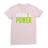 veggie power! Ladies Fitted T-Shirt