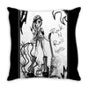 crazy girl Throw Pillow