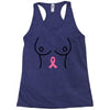breast with pink ribbon Racerback Tank