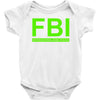 mens fbi print casual slim Baby Onesie