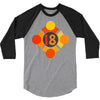 orange 18 3/4 Sleeve Shirt