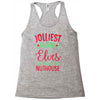 jolliest bunch of elves this side of the nuthouse Racerback Tank