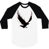 black raven with red eye 3/4 Sleeve Shirt