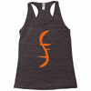 helix of heroes funny retro sci fi superhero symbol cool logo Racerback Tank