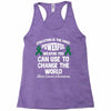 education is the most pwerful weapon you can use to change the world l Racerback Tank