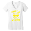 check meowti Women's V-Neck T-Shirt