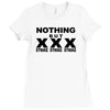 nothing but strikes t shirt funny bowling tee pba sports cool Ladies Fitted T-Shirt