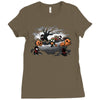oblivious ninja trick or treat Ladies Fitted T-Shirt