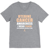 Uterine Cancer Awareness I Wear Peach For Some Special To Me V-Neck Tee
