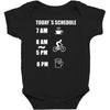 today's beer schedule cycling 6am Baby Bodysuit