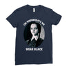 on wednesdays we wear black Ladies Fitted T-Shirt