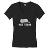 Cat Says Not Today Women's V-Neck T-Shirt