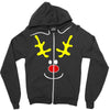 reindeer face novelty christmas Zipper Hoodie
