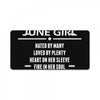 Smartass June Girl License Plate