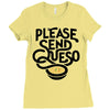 please send queso Ladies Fitted T-Shirt