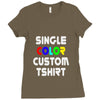 single color custom t shirt Ladies Fitted T-Shirt