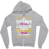 i am a September women Zipper Hoodie