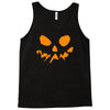 scary pumpkin face halloween Tank Top