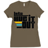 lets hug it out Ladies Fitted T-Shirt