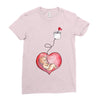 Mom and Baby are Connected to the Heart Ladies Fitted T-Shirt