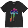 giraffe reaching up with its long neck to eat leaves off branches from V-Neck Tee